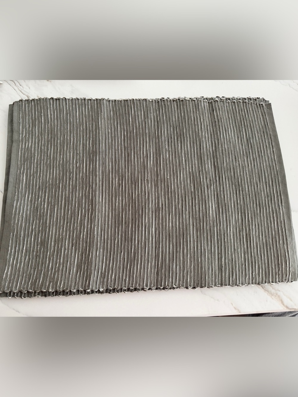Grey Ribbed Placemats